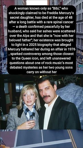 Freddie Mercury’s Alleged Secret Daughter Dies at 48 — The Rock Legend’s Untold Story
