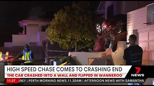 5.3K views · 40 reactions | A high-speed chase through Perth's northern suburbs has come to a spectacular end, with a car smashing into a home and flipping. www.7NEWS.com.au #7NEWS | 7NEWS Perth | Facebook