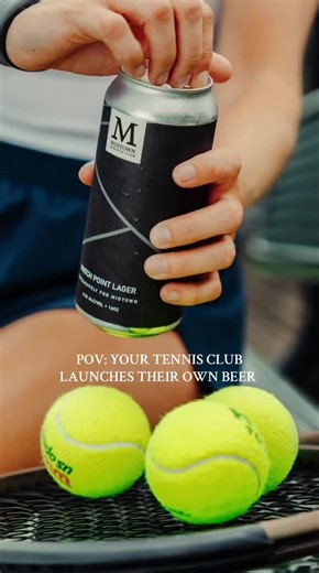 The perfect post match celebration 👏🍻🎾 Meet the Match Point Lager exclusively at #midtownathleticclub