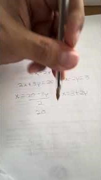 Equations with two unknowns: method of equating