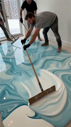Transforming an empty snowy-view room into a crystal blue luxury bedroom ✨❄️