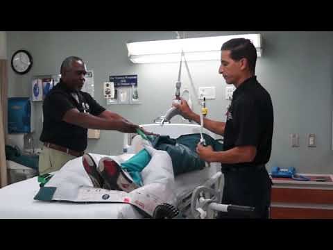 Proning a Patient on Same Surface with HoverMatt & Ceiling Lift | TGH Safe Patient Handling