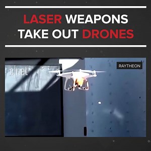 72K views · 251 reactions | Humanity is now burning drones out of the sky by shooting lasers at them -- I guess we're finally living in the future! | CNET | Facebook
