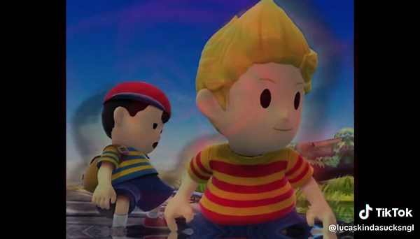 I remember watching all the smash 4 trailers and loved this one the most like Ness saved Lucas in brawl but now its the other way around #supersmashbros #earthbound #ness #mother3 #nintendo #fypシ