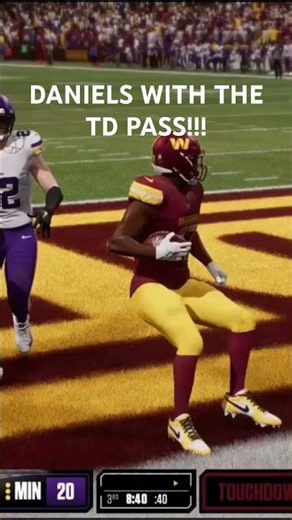 INSANE throw by Jayden Daniels!!! #nfl #madden26 #vikings #commanders #minnesotavikings