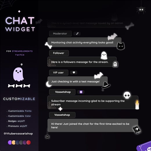 Halloween Spooky Twitch Chat Widget: Ghost Skull Theme (digital Download) - Etsy
