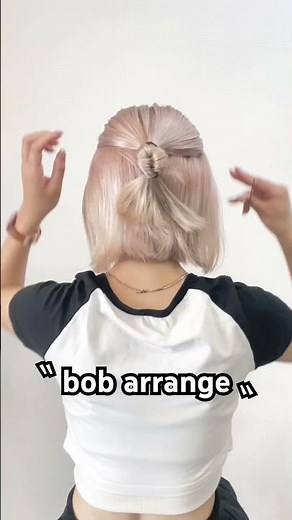 結べないくらい短いボブでもできるハーフアップアレンジ！📎 #セルフアレンジ #ヘアアレンジ #ボブアレンジ #ボブカット #簡単ヘアアレンジ #ショートアレンジ #ハーフアップアレンジ
