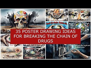 Break the Chain of Addiction Poster| International Day Against Drug Abuse Poster Drawing 2025