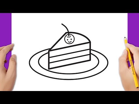 How to draw a slice of cake