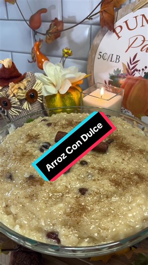 Arroz Con Dulce 🇵🇷 * 2c medium grain rice (washed & rinsed, sit with water overnight) * 1/2c Raisins or 2oz Raisin (sitting with rum)optional * 2c water for tea * 2 inch ginger * 4 star anise * 10 whole cloves * 4 cinnamon sticks * 10 whole spice * 1tsp Nutmeg * 4c water for rice * 4Tbs butter * 1 can coconut or regular evaporated milk * 1 can coconut milk * 1 can cream of coconut * 1 can coconut or regular condensed milk * 1/2Tsp salt * 2Tsp vanilla extract * 1/2c brown sugar * Cinnamon stick