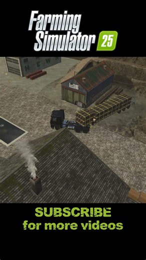 Hauling BIG Stones To The Roof Factory! 🪨🚛 | Farming Simulator 25 #shorts
