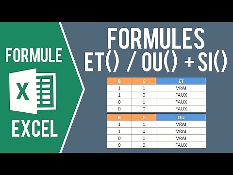 EXCEL - FORMULES ET/OU IMBRIQUÉES AVEC LA FORMULE SI