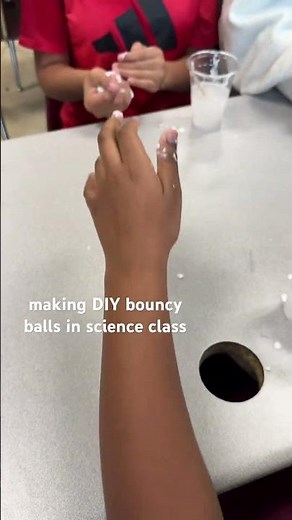 making DIY bouncy balls in 5th grade science 😎