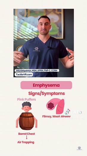 Emphysema signs/symptoms made easy! Detailed to understand the pathophysiology #nursingschool #emphysema #copd #pathophysiology #nursingnotes #medsurg #fyp #tiktok