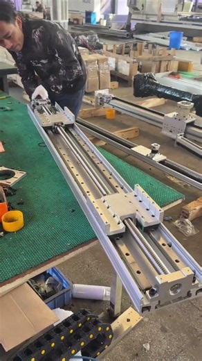 double carriage ball screw linear guide actuator #linearmotion #linearactuator #linearmodule
