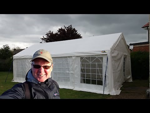HOW TO Set Up A 13`x20` (4x8m) Party Tent Marquee - On Your Own - (Step-By-Step Tutorial)