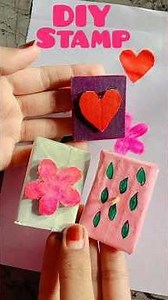 DIY easy & handmade stamp 💫 #diy #craft #stamps #shotrs