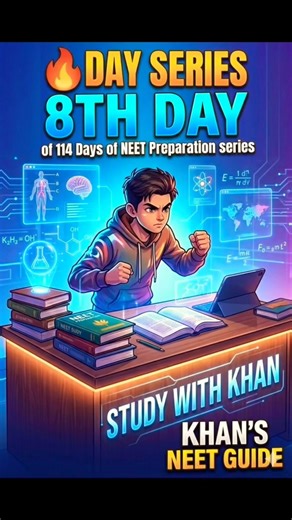 ⏳ Day 8/114 – Slow Progress but Zero Quitting | 114 Days NEET Challenge |Study with Khan| #education