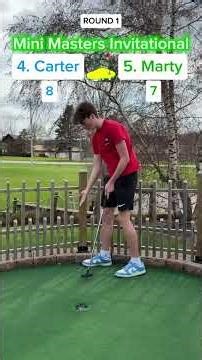 4. Carter vs 5. Marty ROUND 1, (Holes 3-4) Mini Masters Invitational 🏆 #golf #minigolf #viral