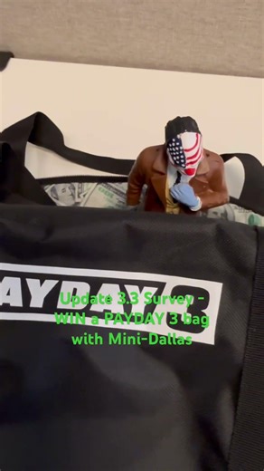 Play the 3.3 update and fill out our survey - WIN a PAYDAY 3 bag! Link in our patch notes.