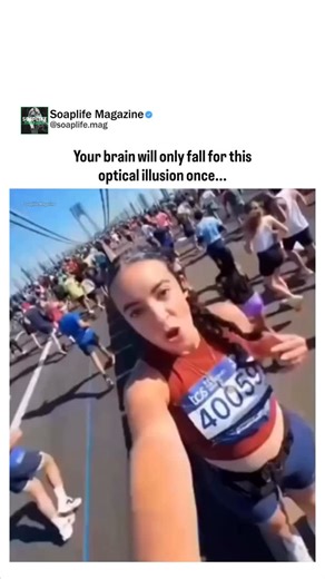 Soaplife Magazine | Follow us (@soaplife.mag) for more✨ This mind-bending optical illusion, known as induced motion or vection, makes a stationary woman... | Instagram