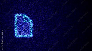 Digital document icon, motion animation with 4 variations, seven-second videos with 1 second of transitions and 5 seconds that can be seamlessly looped. Stock Video