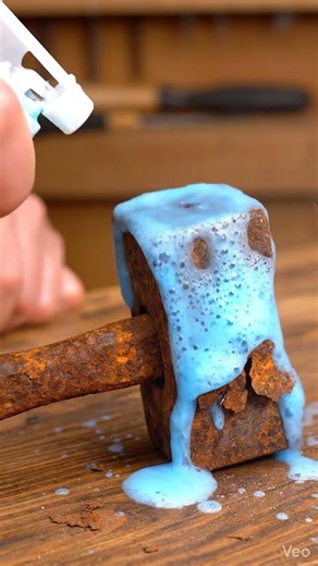 “Rusty Thor Hammer Restoration ⚡ #short#rustremoval#restoration #satisfying #cleaning#animationmeme