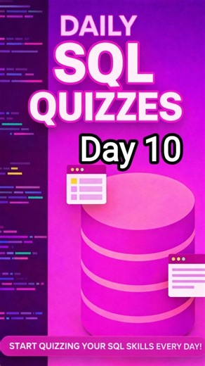 Gulfam | Data & Tech 📊| Interview Tips 💼| 10+ Yrs Mentor 🚀 on Instagram: "Drop your answer in the comments below! If you're right, tag a friend who needs to level up their SQL game. Wrong? No worries – I'll reveal the answer later. Pro Tip: Mastering SQL can skyrocket your tech career. Follow for daily coding tips, quizzes, and hacks to become a database wizard! 💻🔥 #SQLQuiz #SQL #Database #Programming #TechTips CodingQuiz LearnSQL DeveloperLife DataScience TechCommunity InstaTech CodeWithMe