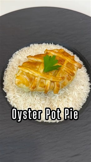 Sam Sternstein on Instagram: "Oyster Pot Pie - the second course in my oyster tasting menu. Clam chowder is delicious, and clams are like oyster and chowder is like pot-pie filling, so let’s just combine them all for a delicious and luxurious recipe. Save this recipe: - Make a roux my melting butter in a saucepan and stirring in all purpose flour until fully incorporated, not grainy, and a bubbling golden color. - Slowly add in room temperature while milk and cream and stir to build a creamy béc
