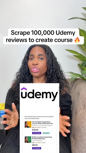 Dr. Erin Toussaint Jacques on Instagram: "Scrape 100,000 Udemy course reviews to create a course to sell - using ChatGPT #ai #chatgpt"