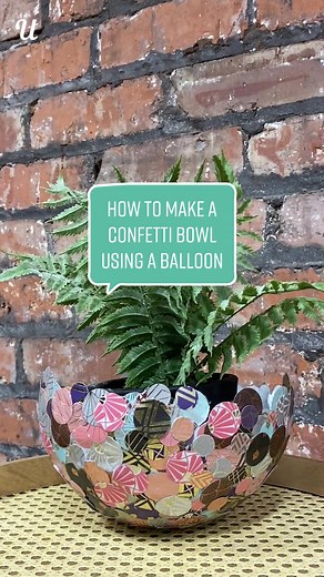 DIY Confetti Bowl Tutorial with Balloon and Mod Podge