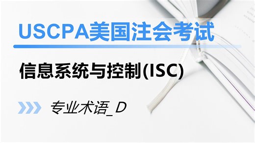 04 USCPA注会考试《信息系统与控制》专业术语D