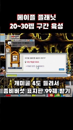 메이플플래닛 - 20~30 구간 육성 루트 퀘스트 및 사냥터