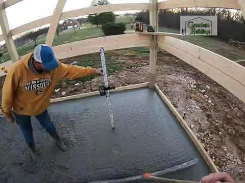 How to pour concrete in Post-Frame building
