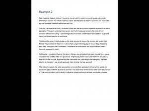 Executive Officer 250 Word Statement Example | Communicating & Influencing | Civil Service Behaviour