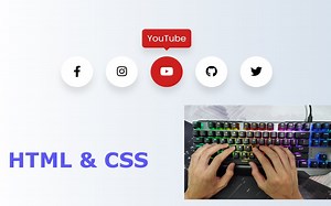 使用HTML, CSS, JavaScript创建社交媒体图标动画