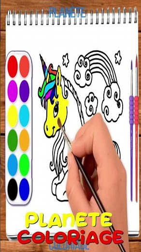 Comment dessiner et colorier une licorne | How to draw and color a Unicorn