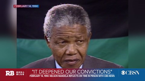 1990: Nelson Mandela reflects on time in prison with CBS News