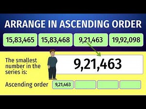 Topic: Learn | Ascending Order of 6 & 7 Digit Numbers | Conceptual Maths Grade 5 | Animated Content