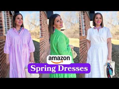 I Cant't Believe They're AMAZON! | Amazon Spring Dress Try On | Size 16/18 Amazon Haul