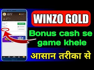 Winzo me bonus se game kaise khele | how to use bonus cash in winzo | winzo bonus cash use | winzo