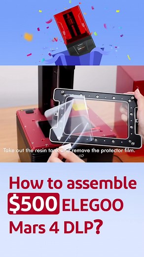 #Howto assemble $500 ELEGOO Mars 4 DLP 3d printer?#3dprinting #3dprint #resin #diy #maker #foryou