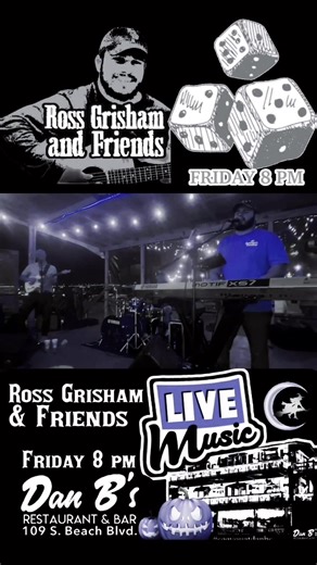 Halloween Night Ross Grisham and Friends are live from 8 pm til midnight. #reels #fyp Located at 109 S Beach Blvd., #seeyouatdanbs #supportthelocalscene #livemusicisbetter #mississippimusic #livemusic#localbands #southernrock #livebands #supportlocalmusic #livebandmusic. #liveshow #danbs | Dan B. Murphy's Restaurant & Bar