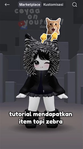 TUTORIAL MENDAPATKAN ITEM TOPI ZEBRA #roblox