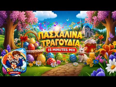 Πασχαλινά Τραγούδια 🐰 15 Λεπτά για Παιδιά | Ελληνικά Easter Songs for Kids 🎵 | Rilo & Piko English
