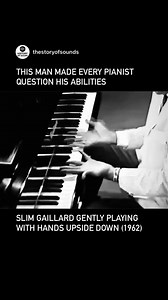 He played piano upside down... And somehow made it swing. Slim Gaillard was one of jazz’s great originals. He treated rhythm like a language and the piano like a playground. In this rare clip, he sits behind the piano with his arms twisted and hands upside down, yet the groove never slips. Known for his surreal humor, lightning-fast improvisation, and invented language “Vout-O-Reenee,” Gaillard was more than a comedian. Behind the jokes was a musician with razor-sharp timing and fearless musical