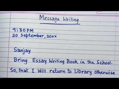 Message Writing || How to Write a Message
