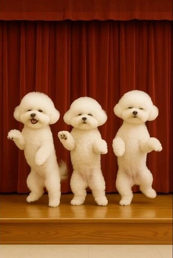 Three Bichons Take the Stage! ✨