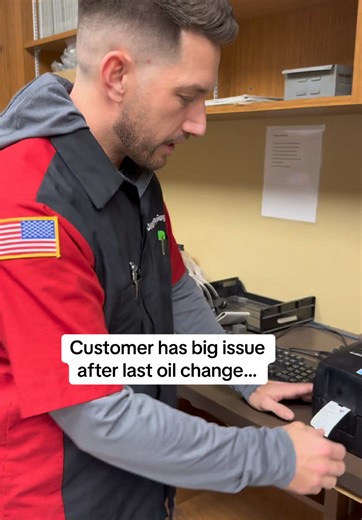 Did mechanic even do the oil change if he didn’t put a new oil change sticker in the car?! 🤔 #cardealership #mechanic #oilchange #mechanicshop