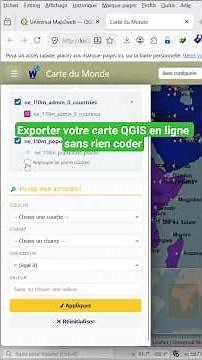 Comment exporter une carte QGIS sur le web sans une ligne de code